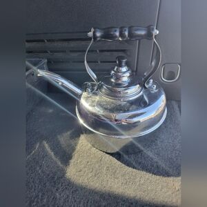 Vintage Simplex Solid Copper Whistling Tea Kettle England Rare Patent Design